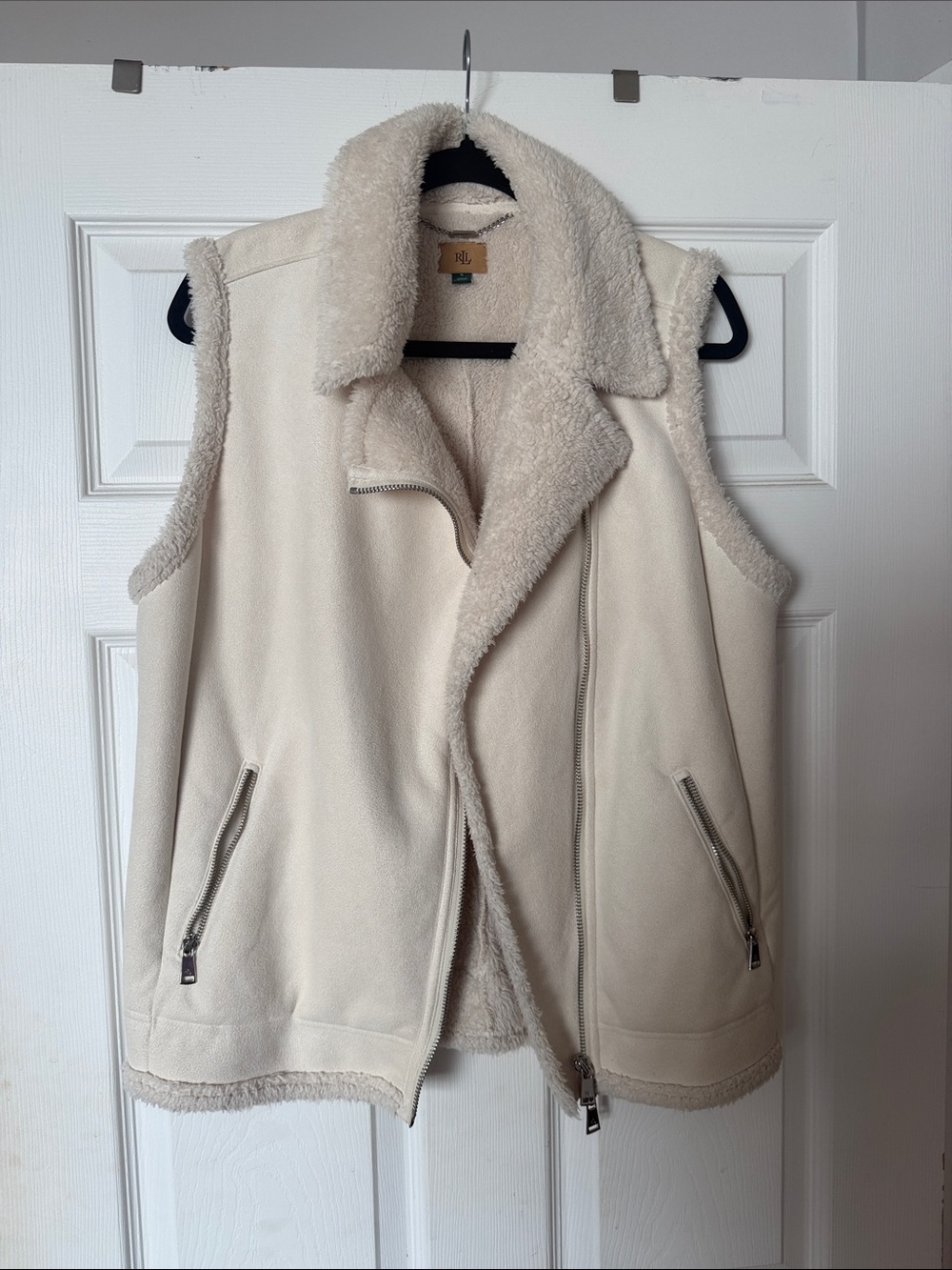 Ralph Lauren Cream Sherpa-Lined Vest
